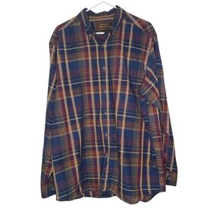 Basic Options Men's Plaid Button Up Shirt X-Large